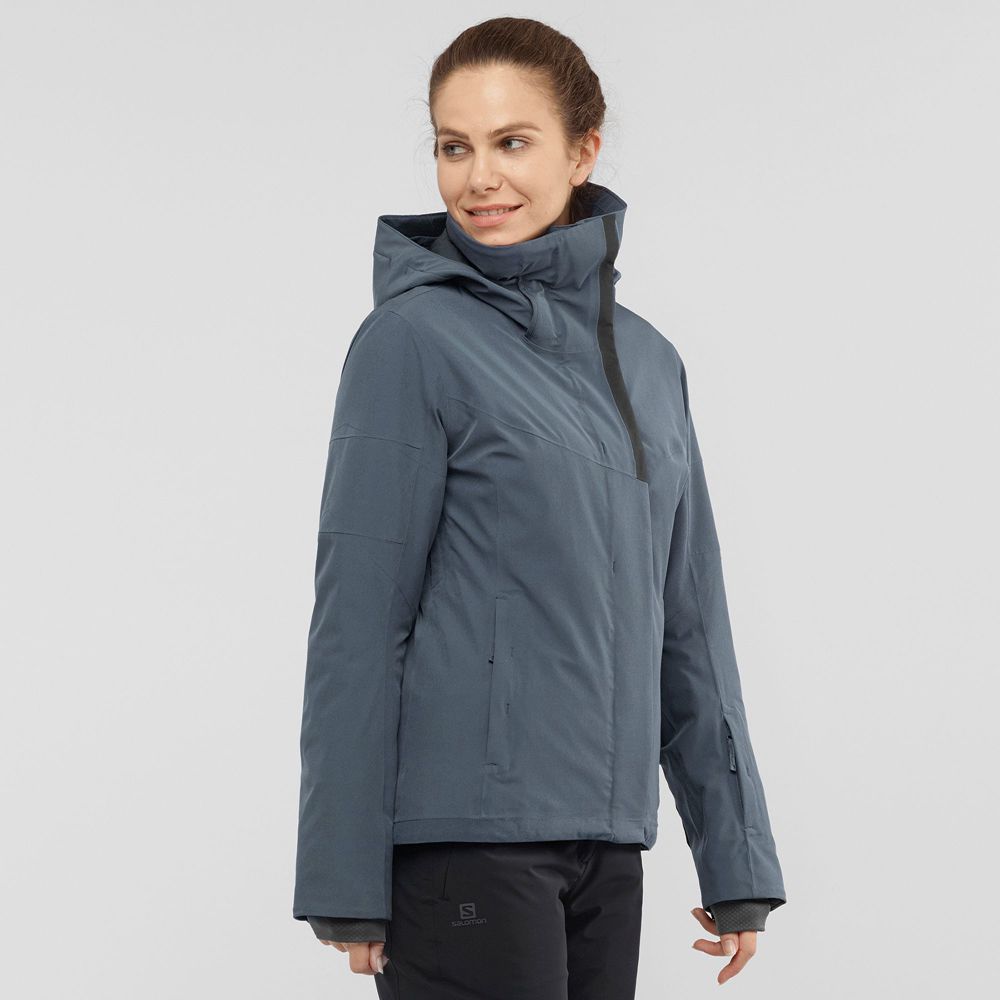 Salomon SPEED Chaqueta Esqui Mujer - Gris / Negras - Colombia (70132-SHZU)